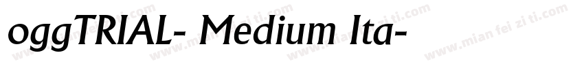 oggTRIAL- Medium Ita字体转换